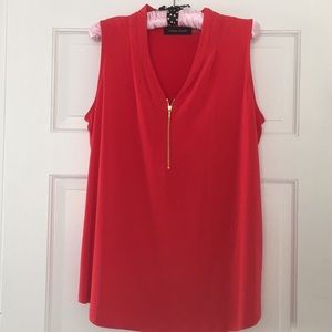 Ivanka Trump red sleeveless dressy top